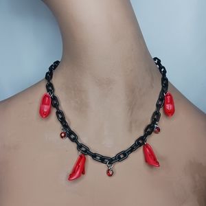 Vintage Barbie Doll High Heel Shoe Necklace.